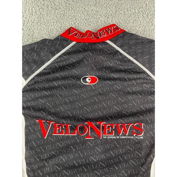 Capo Forma Jersey Mens Large Cycling Full Zip Velo News Red Black Made in Italy - Picture 7 of 12